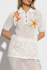 Versace cream Lacework Oversize Polo