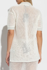 Versace cream Lacework Oversize Polo