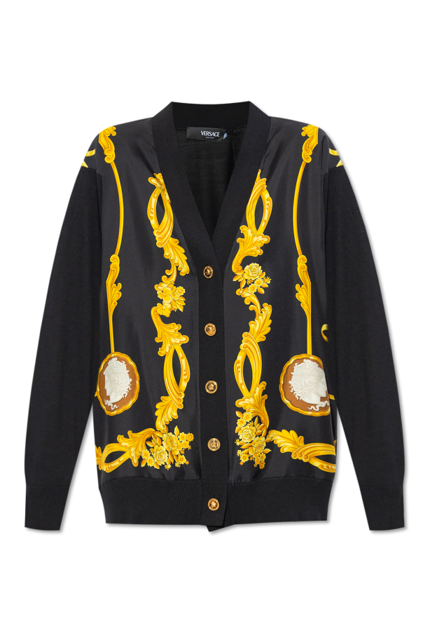 Versace Kardigan z łączonych materiałów