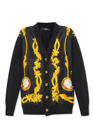 Cardigan with mixed materials od Versace