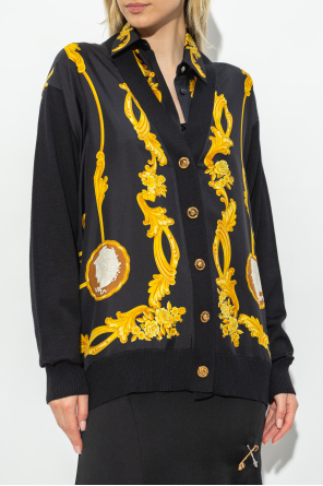 Versace Kardigan z łączonych materiałów