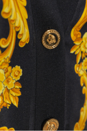 Versace Kardigan z łączonych materiałów