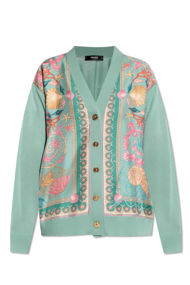 Cardigan made of combined fabrics od Versace
