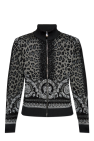 Versace BLACK Cardigan with embroidered pattern