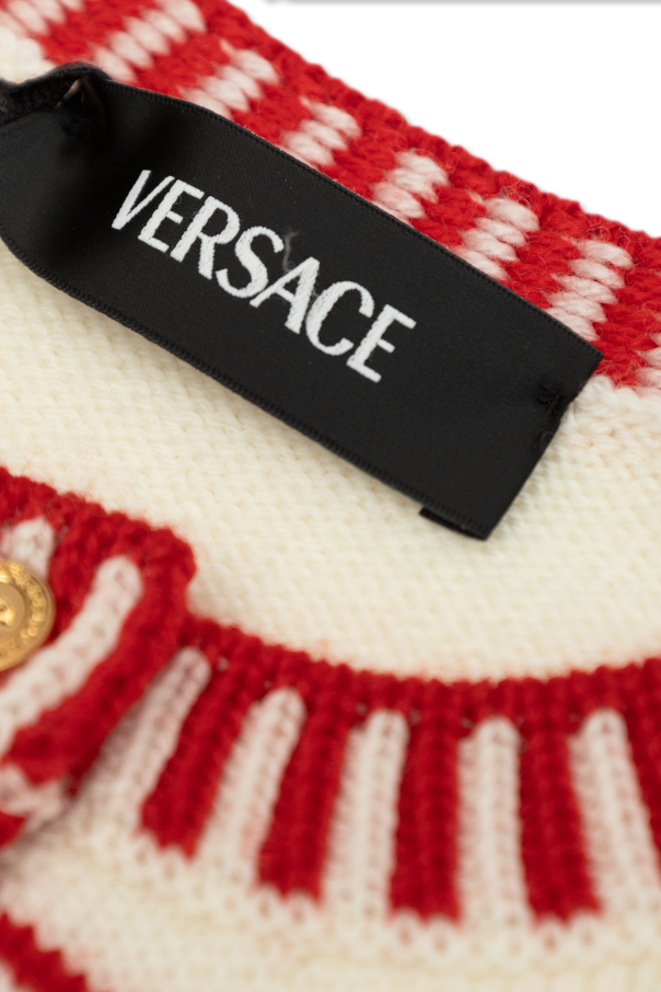 Versace Kids Wzorzysty kardigan
