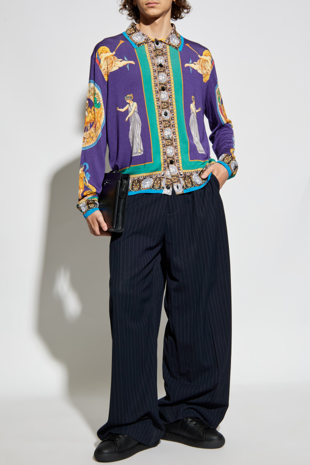 Versace Silk cardigan with print