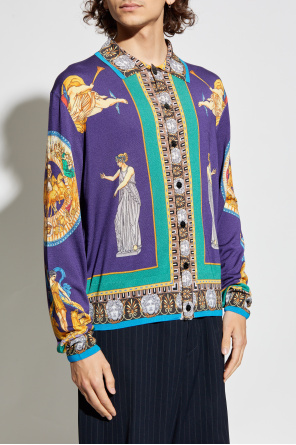 Versace Silk cardigan with print