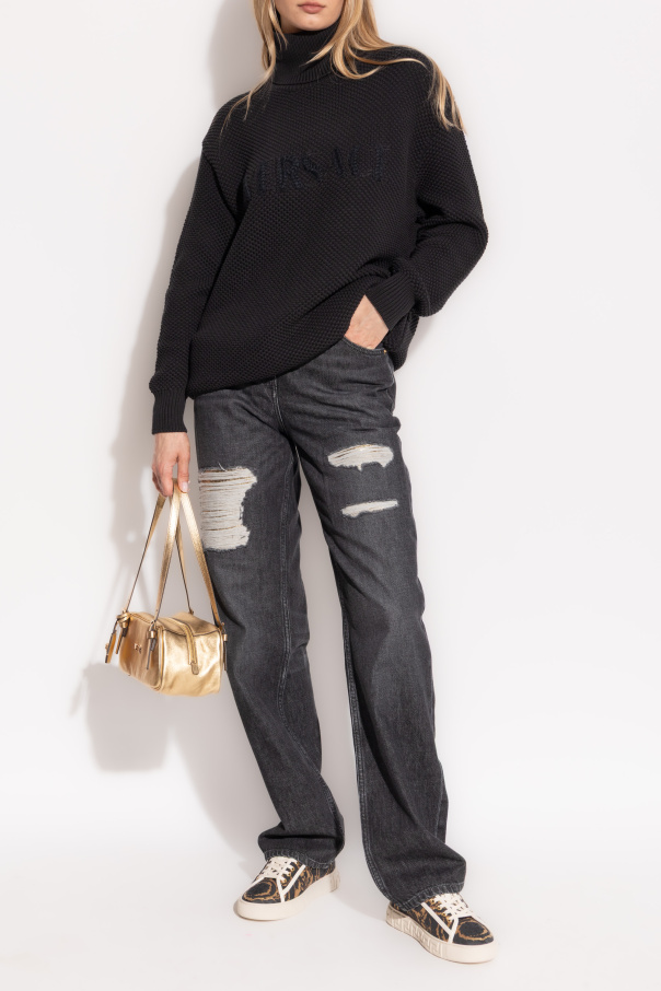 Versace Loose-fit turtleneck