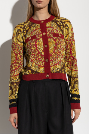 Versace Jedwabny kardigan