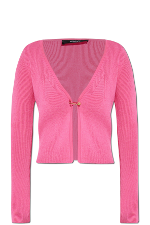 Cardigan with safety pin fastening