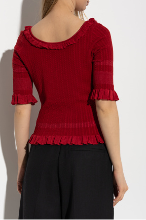Versace Top z dekoracyjną agrafką