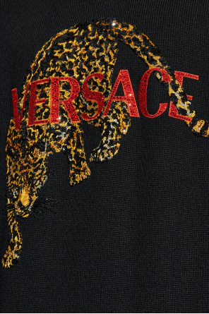 Versace Sweater with shimmering appliqués