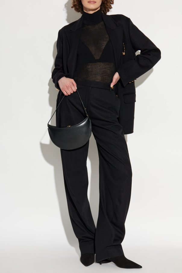 Versace Wool top with stand-up collar