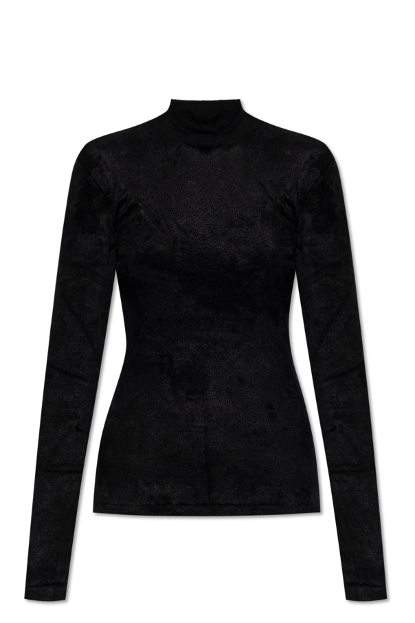 Velvet top with long sleeves od Versace