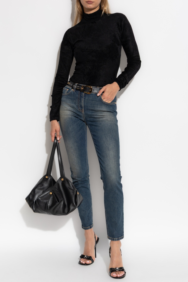 Versace Velvet top with long sleeves