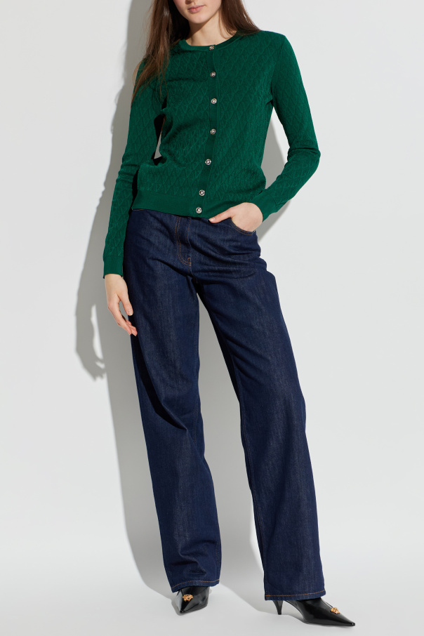 Versace Cárdigan con diseño decorativo