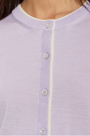 Versace Wool cardigan with embroidered logo