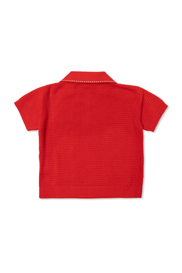 Versace Kids Polo with a decorative placket