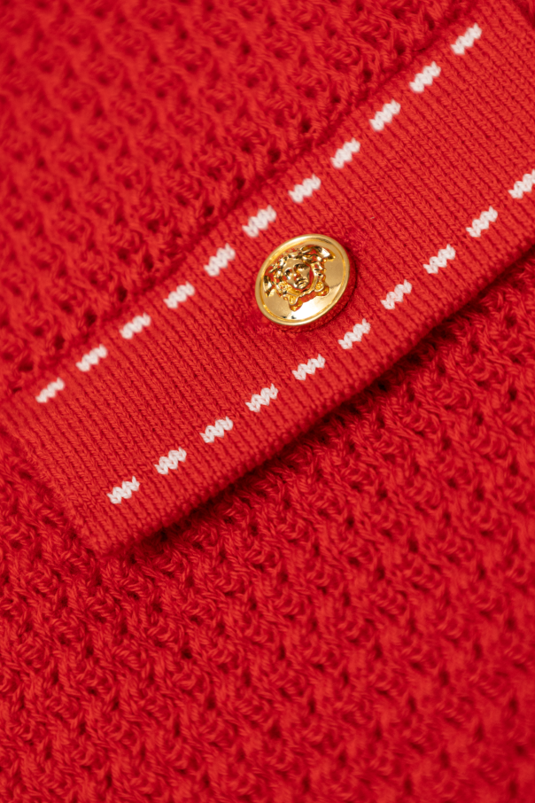 Versace Kids Polo with a decorative placket