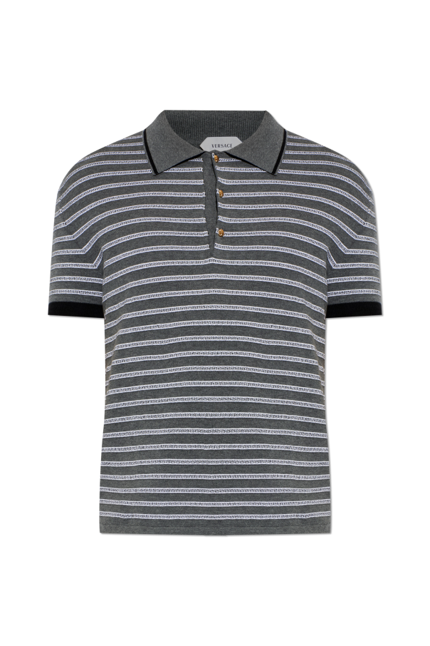 Striped pattern polo od Versace