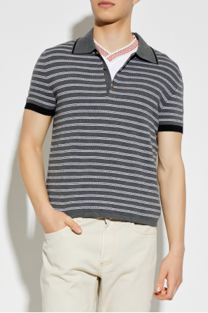 Versace Striped pattern polo