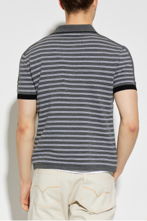 Versace Striped pattern polo