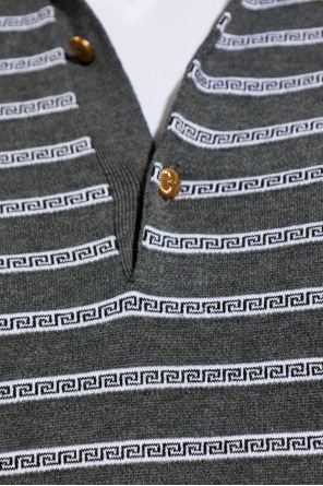 Versace Striped pattern polo