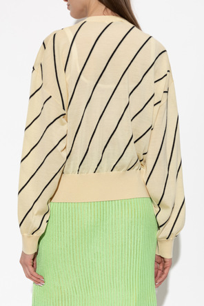 Versace Wool cardigan with embroidered logo