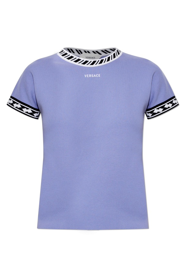 Top with embroidered logo od Versace