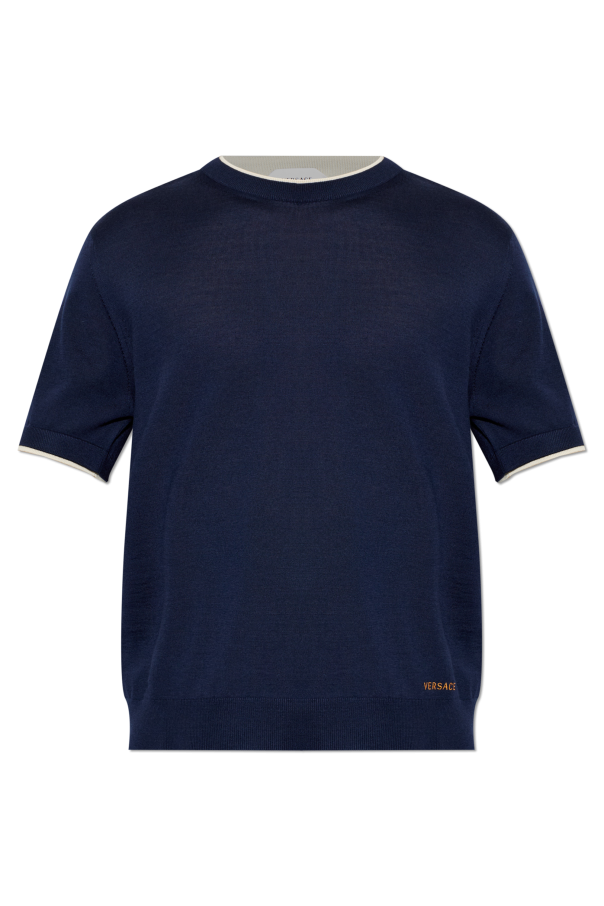 Wool t-shirt with a crew neck od Versace
