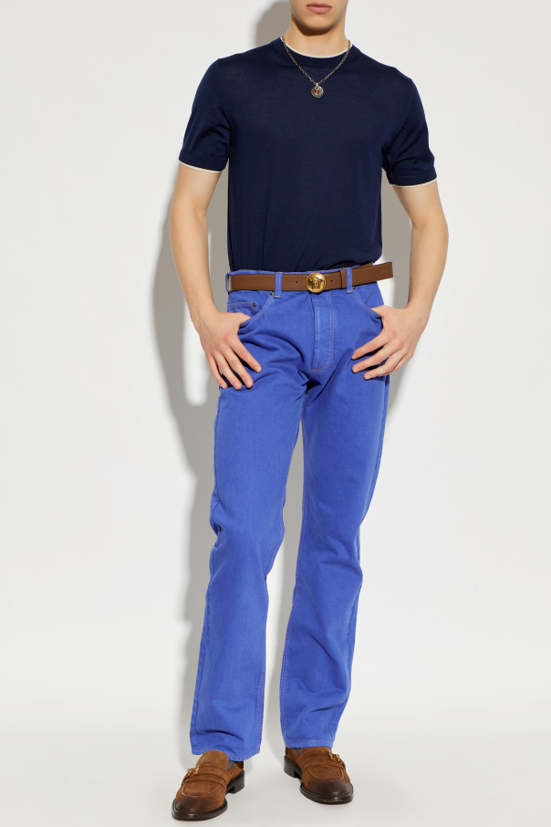 Versace Camiseta de lana con cuello redondo