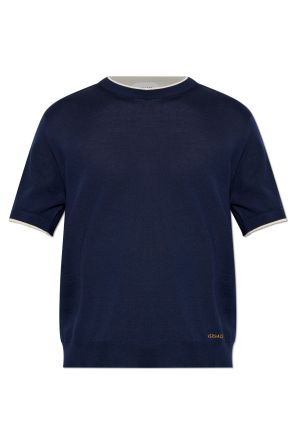Camiseta de lana con cuello redondo