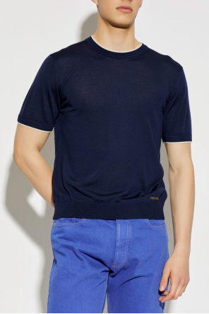 Versace Camiseta de lana con cuello redondo