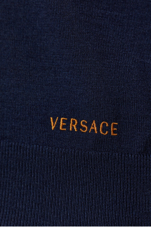 Versace Camiseta de lana con cuello redondo
