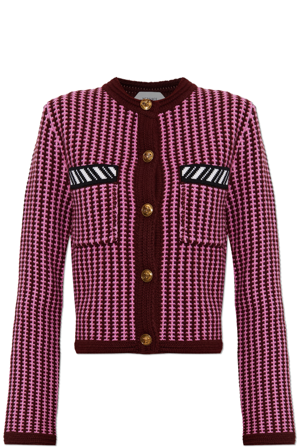 Wool cardigan with pockets od Versace