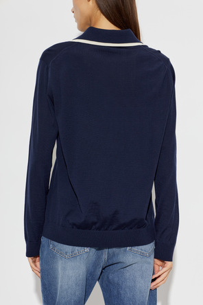 Versace Wool long-sleeve polo