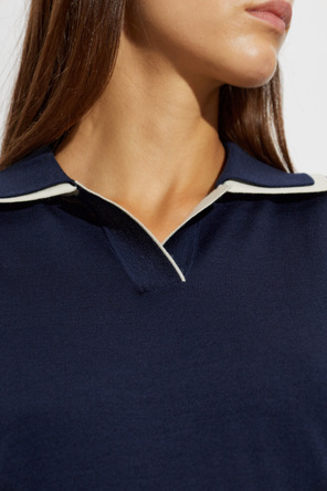 Versace Wool long-sleeve polo