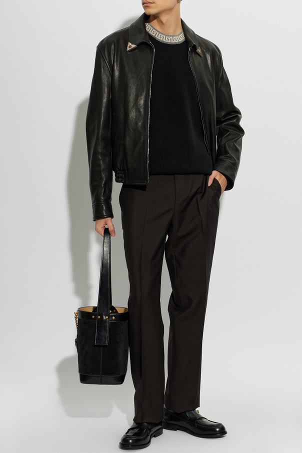 Versace Camisola de lã com decote redondo