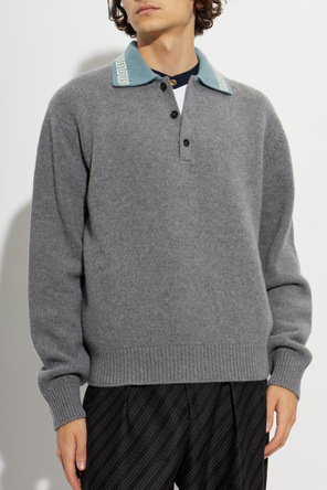 Versace Wool long-sleeve polo