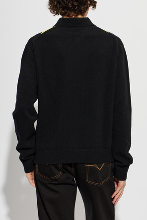 Versace Polo de lana de manga larga