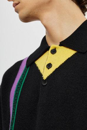 Versace Polo de lana de manga larga