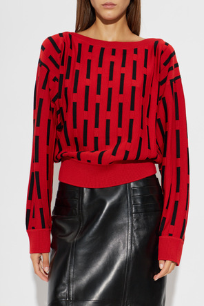 Versace Wool sweater with embroidered logo