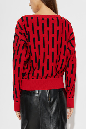 Versace Wool sweater with embroidered logo