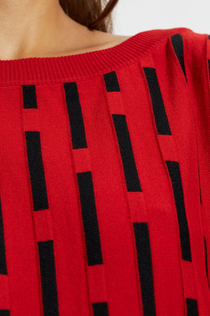 Versace Wool sweater with embroidered logo