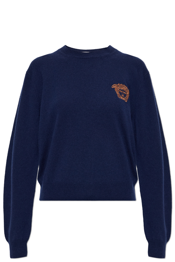 Versace Kaschmir-Pullover mit „Medusas“ Kopf