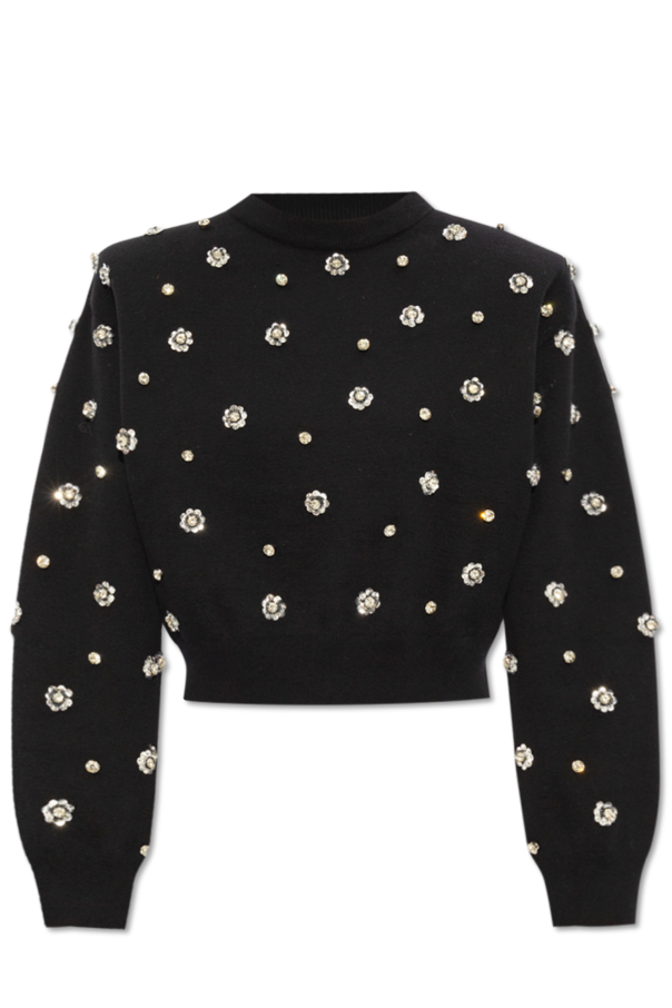 ROTATE Sweter z połyskującymi kryształami