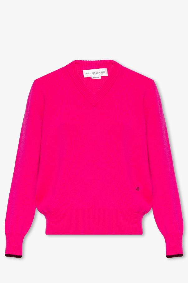 Victoria Beckham Cashmere jacket sweater with logo