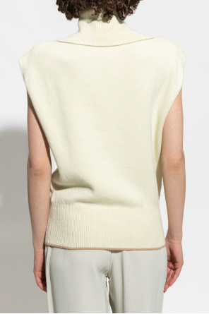 Victoria Beckham High Neck Knitted sweater sleeve & Pants Set