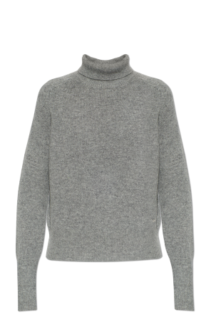 Woll-Turtleneck mit gesticktem Logo