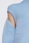 FERRAGAMO light blue V-neck sweater